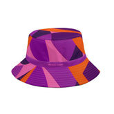 Adjustable Bucket Hat - Abstract Geometric Mod Retro Funky Artistic Bold Vibrant Multicolor Airline Series Tokyo 239 - Blissfully Brand